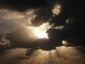 Sun behind clouds Royalty Free Stock Photo