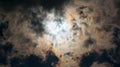The sun being partially eclipsed Royalty Free Stock Photo