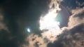 The sun being partially eclipsed Royalty Free Stock Photo