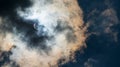 The sun being partially eclipsed Royalty Free Stock Photo