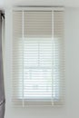 Sun-blocking blinds are hung on the windows Royalty Free Stock Photo