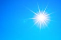 Sun in blue skies Royalty Free Stock Photo