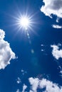 Sun and blue sky Royalty Free Stock Photo