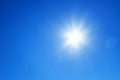 Sun with blue sky Royalty Free Stock Photo