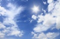 Sun and bluesky Royalty Free Stock Photo