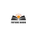 sun book future logo design abstract vector illustration Royalty Free Stock Photo