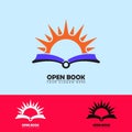 sun book logo icon vector Royalty Free Stock Photo