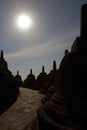 Sun on the Borobudur tample