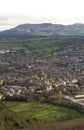 Sun break over a charming Scottish neighborhood and landscape