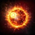 sun burning in deep space Royalty Free Stock Photo