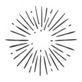Sun burst doodle isolated on white Royalty Free Stock Photo