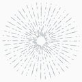 Sun burst, star burst sunshine. Radiating from the center of thin beams, lines Royalty Free Stock Photo