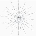 Sun burst, star burst sunshine. Radiating from the center of thin beams, lines Royalty Free Stock Photo