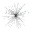 Sun burst, star burst sunshine. Radiating from the center of thin beams, lines. Royalty Free Stock Photo