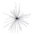 Sun burst, star burst sunshine. Radiating from the center of thin beams, lines. Royalty Free Stock Photo