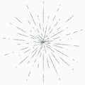 Sun burst, star burst sunshine. Radiating from the center of thin beams, lines Royalty Free Stock Photo