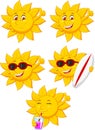 Sun cartoon character Royalty Free Stock Photo