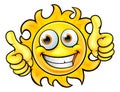 Sun Cartoon Mascot Royalty Free Stock Photo