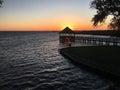 Gazebo sunset at whalehead club Royalty Free Stock Photo