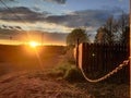 Sun chain dusk dust Royalty Free Stock Photo