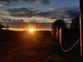 Sun chain dusk dust Royalty Free Stock Photo