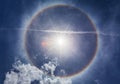 Sun with circular rainbow