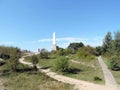 Sun clock on Parnidis dune, Lithuania Royalty Free Stock Photo