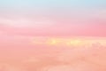 Sun and cloud background with a pastel colored Royalty Free Stock Photo