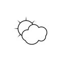 sun cloud, climate, weather line icon. elements of airport, travel illustration icons. signs, symbols can be used for web, logo,