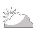 sun and cloud icon Royalty Free Stock Photo