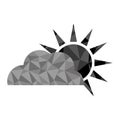 Sun and cloud icon Royalty Free Stock Photo