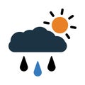 sun, cloud, rain, weather icon Royalty Free Stock Photo