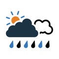 sun, cloud, rain, weather icon Royalty Free Stock Photo