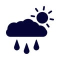 sun, cloud, rain, weather icon Royalty Free Stock Photo