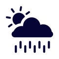 sun, cloud, rain, weather icon Royalty Free Stock Photo