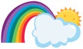 Sun cloud and rainbow Royalty Free Stock Photo