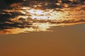 The sun in the clouds Royalty Free Stock Photo