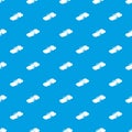 Sun and clouds pattern seamless blue Royalty Free Stock Photo