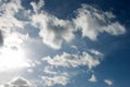 Sun in cloudy sky Royalty Free Stock Photo