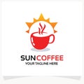 Sun Coffee Logo Design Template Inspiration Royalty Free Stock Photo