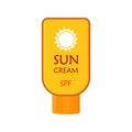 Sun cream bottle template, isolated on white, Sunscream Protection Cosmetics