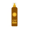 Sun cream bottle template, isolated on white, Sunscream Protection Cosmetics