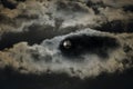 The sun in the dark clouds Royalty Free Stock Photo