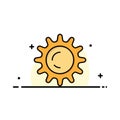 Sun, Day, Light  Business Flat Line Filled Icon Vector Banner Template Royalty Free Stock Photo