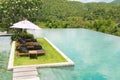 Sun deck , swimming pool Royalty Free Stock Photo