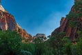 Sunset on The Narrows in Zion National Park Royalty Free Stock Photo