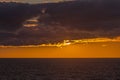 Sun descending from dark cloud, Prince Edward Island Royalty Free Stock Photo