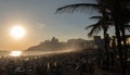 Sunset on the Beach in Rio de Janeiro Royalty Free Stock Photo