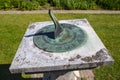 Sun Dial at the Lost Gardens of Heligan in Cornwall, UK Royalty Free Stock Photo