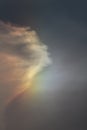 Sun dog Parhelion in Winter Sky Royalty Free Stock Photo